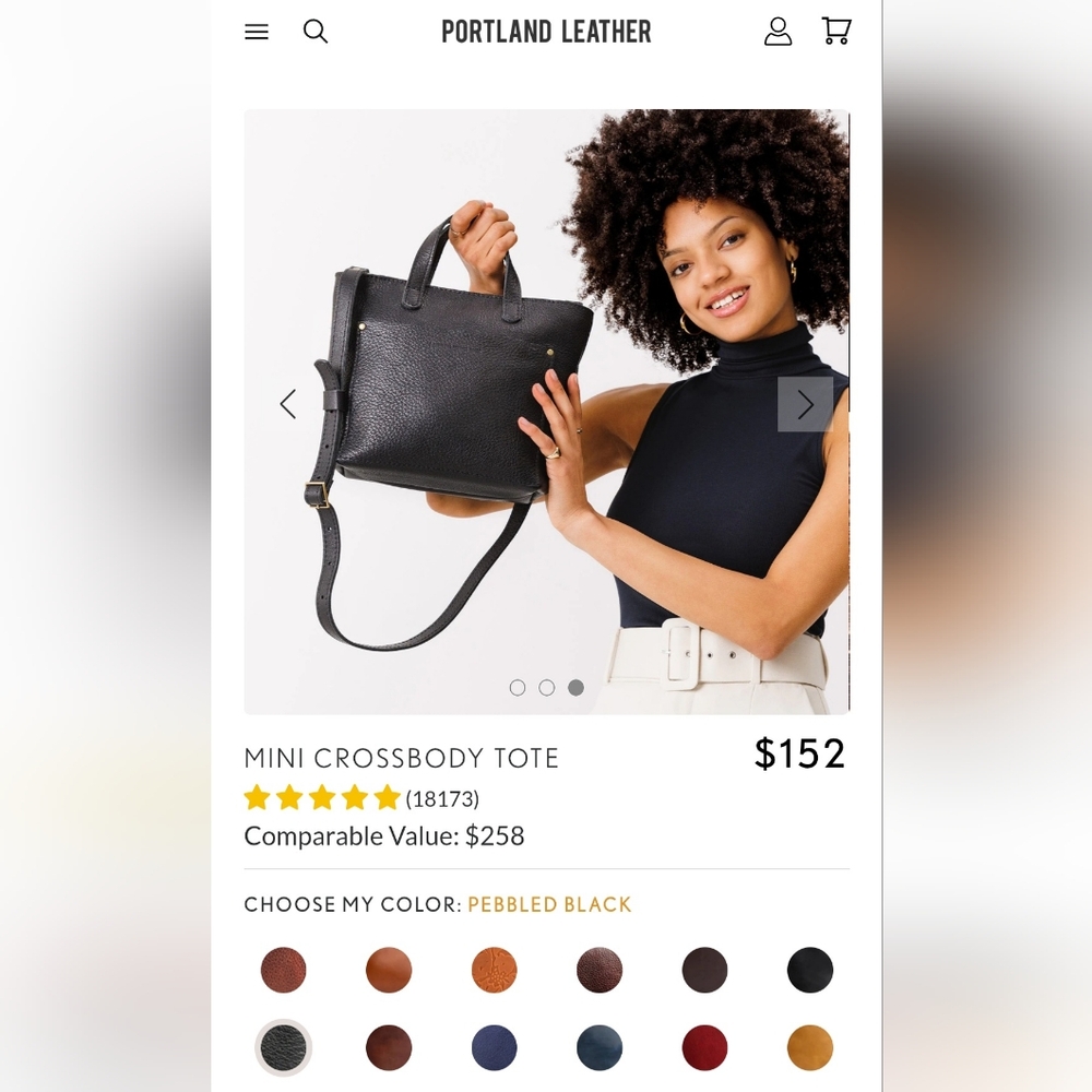 Black Mini Crossbody Tote